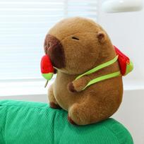 Cute Kapibara watermelon ice cream capybara plush toy doll super cute backpack children's doll 25cm