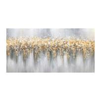 Abstrakcija Auksinė folija Gėlių tapyba Stora tekstūra Drobės tapyba Modernus sienų menas Namų dekoratyviniai paveikslai Svetainei 20x40cm NoFrame