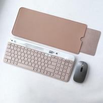 Laikymo krepšys „Logitech K580“ PU odos belaidžio klaviatūros dėklas Nešiojama klaviatūros dėtuvė Apsauginis dėklas nuo dulkių ir smūgių rožinė