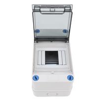 4 Way Distribution Box IP66 Water Proof DIN Rail Power Junction Box Outdoor Circuit Breaker Enclosure Blue Screws