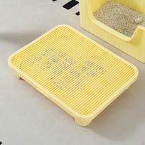 Cat Step Litter Trapping Nonslip Easy to Clean Litters Trapper geltona