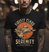 Serenity Firefly Class Black T-Shirt, S-5XL Unisex T-Shirt S