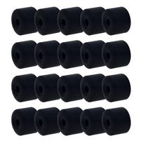 20 vnt. 17 mm automobilio ratlankio dangtelis, stebulės veržlės varžtų dangteliai Volkswagen VW Golf MK4 automobiliui, padangų varžtai, išorės apsaugos priedai juoda