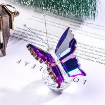 Crystal Flying Butterfly With Crystal Ball Base Statue Collection Cut Butterfly Animal Decoration Suitable For Desk, Home, Bedroom One Size