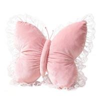 Yousheng Butterfly Throw Pillow Cuddly Butterfly Pillow with Lace Ruffle Decorative Sofa Couch Pillow for Home Living Room Bedroom Decor rožinė