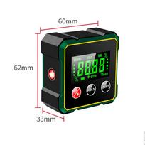 Magnetinis skaitmeninis kampamatis elektroninis lazerinis matuoklis liniuotė 360 laipsnių LCD transportyras mini inklinometras matavimo įrankis