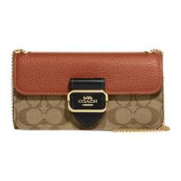 Rankinė Coach Morgan 20 Klasikinio monogramos rašto Užsegama spaudėmis Odinė maža kvadratinė rankinė Moteriška rankinė Chaki rudos spalvos CF475-IME7V Basic Set (Bag+Dust Bag)