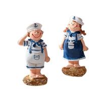 Dervos amatai Jūros poros lėlės statulėlė Pakrantės temos poros figūrėlės modelis Įėjimas Style 2