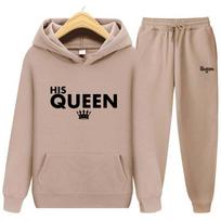 Sportinis kostiumas 2 dalių rinkinys Unisex jo karalienės megztiniai Vilnoniai megztiniai + kelnių kostiumas Hoodie Bėgiojimas Vyriški rinkiniai Queen Print megztinis Sportinis kostiumas S