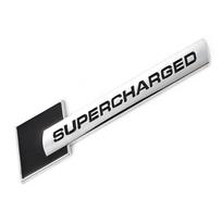 1 vnt. SUPERCHARGED automobilio emblema lipdukas ženklelis galinis ženklelis lipdukas lenktynės Motorsport skirtas MK4 MK5 MK6 G-olf A4 A5 A6 A7 A8 juoda/sidabras