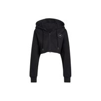 Adidas X Stella McCartney Collaboration Solid Logo Micro Badge Hooded Zip Short Jacket Women Jacket Black H59962 S
