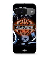 Coque - MANIACASE - Google Pixel 9 - Souple - Noir - Harley Davidson Logo juoda