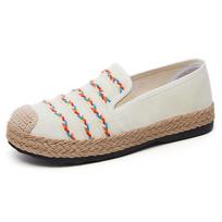 Canvas Shoes Ethnic Style Slip-on Casual Mother Shoes Polyurethane Soft Soles Non-tiring Women's Shoes 36 balta