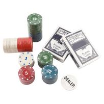 100PCS Poker Chips Cards with Portable Carrying Case for Texas Holdem Black Jack