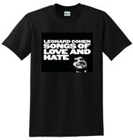 LEONARD COHEN MARŠKINĖLIAI dainos apie meilę ir neapykantą vinilo plokštelės viršelis MAŽAS VIDUTINIS DIDELIS XL Unisex Marškinėliai S