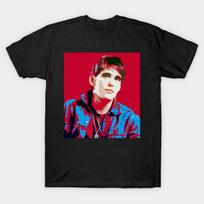 Men Black Print T-shirt Matt Dillon No-Cut Transfer Paper Print Cotton Tshirt L juoda