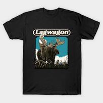 Men Black Print T-shirt Lagwagon Band No-Cut Transfer Paper Print Cotton Tshirt 4XL juoda