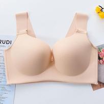 Didelio dydžio moteriškas seksualus apatinis trikotažas su liemenėlėmis, belaidžiu glotniu ir plonu liemenėliu 95E kūno spalva