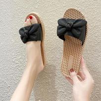 Peteliškės plokščiapadžiai šlepetės Saldus stilius Moteriški neslystantys sandalai Lengvi, paprasti ir įprasto stiliaus vasarą 40