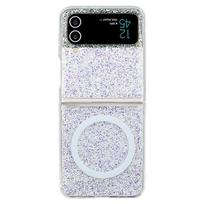 Magnetic Phone Case For Samsung Galaxy Z Flip 4 Case Z Flip 3 5g Wireless Charging Cover Glitter Transparent Hard Magnet Case For Galaxy Z Flip 3