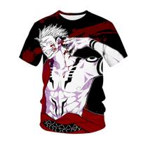 Madingi Jujutsu Kaisen 3D marškinėliai berniukams/mergaitėms, vasariniai kvėpuojantys gatvės drabužiai, vyriški drabužiai, vyriški/moteriški marškinėliai trumpomis rankovėmis XXS