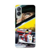 Phone Case - Maniacase - F1 Ayrton Senna - Silicone - Black - Samsung Galaxy S25 Edge juoda