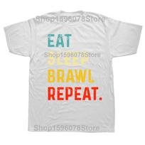 Casual Wear Eat Sleep Brawl Repeat Gamer Mobile Game Brawl with Stars T-Shirt Graphics Fitted T Shirts Women Men Clothing Top 3XL
