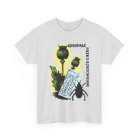 vintage polish matchbox graphic protect poppies from pests pesticide ad tshirt M