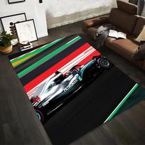 Mercedes AMG Petronas F1 automobilio didelio greičio lenktynių dizaino kilimas namų dekoravimui. Tinka naudoti kaip neslystantis kilimėlis svetainei ir miegamojo sofoms. 40x60cm( 15x23in )