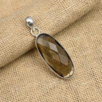 Glorious Smoky Topaz Gemstone Handmade 925 Solid Sterling Silver Jewelry Pendant For Her 2.00 Inches ruda