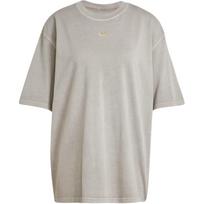 Adidas Originals Washed Oversized Tee 90s Hip Hop Style Women Tops Silver-Pebble JI5730 M white