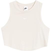 Nike Sportswear Essentials Briaunota trumpa liemenė Moteriški viršutiniai drabužiai Smėlio spalvos FB8279-104 M