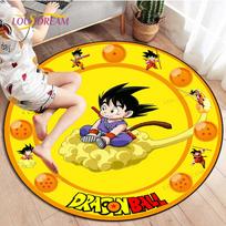 Dragon Ball Z Apvalus Goku Svetainės Dekoro Kilimas Kakarot Animacinis Kilimas Flanelinis Namų Grindų Kilimėlis Miegamojo Kilimas 60cm