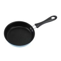 Mini Frying Pan Stainless Steel Prevent Stick Induction Pot Round Breakfast Small Fry Egg Pan with Long Handle 12cm Mini Egg Pan mėlyna