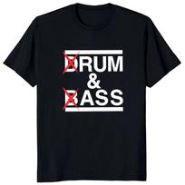 Juokingi Drum and Bass marškinėliai Rum and Ass Mėgėjų Juokeliai Y2k Trumpomis Rankovėmis 100% Medvilnė Minkšti Unisex Apvalia Kaklo Vasaros Viršūnės ES Dydis S juoda