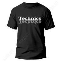 Technics Marškinėliai DJ Plokštelių grotuvas Muzika House Techno Elektroninė Hip Hop Naujas Karštas Vasarinis Marškinėlis Mada Atsitiktiniai Gatvės DJ Muzikiniai Marškinėliai S juoda