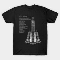 Men Black Print T-shirt Sr71 Blackbird No-Cut Transfer Paper Print Cotton Tshirt S juoda