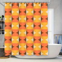 Rankomis tapyta gėlių dušo užuolaida su žaliais ir mėlynais raštais 180 cm x 180 cm Audinys Vandeniui atspari vonios kambario dekoracijoms W60H190(CM)-1 Pcs brown
