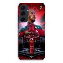 Case For Samsung galaxy A35 Lewis Hamilton Ferrari official Maniacase juoda