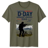 Šeimos kareivio siluetas D-Day marškinėliai 1944 Pasaulinis karas Normandija Karinis #DD L