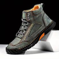 Men's Plus-Size High-Top Martin Boots: Versatile Autumn/Winter Outdoor Work Boots with Height-Enhancing Design. Size 43