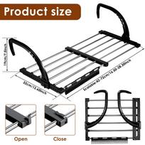 Foldable Hanging Clothes Drying Rack Extendable Balcony Stainless Steel Radiator Clothes Dryer Rack for Hanging Clothes Shoe