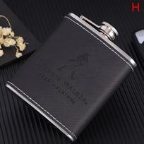 7oz Pocket Portable Stainless Steel Wine Whisky Pot Bottle Hip Flasks Drinker Alcohol Bottle With Leather Portable Drinkware 1PC