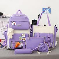 Talpa Pradinės mokyklos Jaunesniųjų klasių Moksleivių Pečiai Kuprinė Mada Penkių dalių Rinkinys Be Priedų One Size violetinė