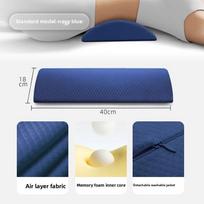 Durable And Safe Medical-Grade Memory Foam Lumbar Pillow – Contoured Bed Support Cushion For Spinal Alignment & Back Comfort