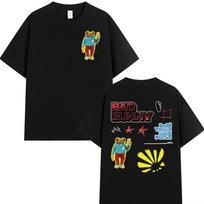 Mens Tshirt Bad Bunny DTMF Residencia Tour 2026 Summer with Pattern Design Cotton Mens Oversized Tshirt Street Wear Y2K M
