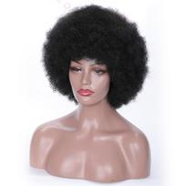 MERISIHAIR Moterų mada Afro kuodas Garbanotas perukas Juodas Afro Pūkuotas Sintetinio pluošto perukai moterims