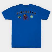 Men Black Print T-shirt Pinarello Cycles Italy No-Cut Transfer Paper Print Cotton Tshirt L karališkos mėlynos spalvos