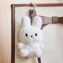 Miffy Triušio Pliušinis Raktų Pakabukas Su Minkštu Kristaliniu Velvėtu Mielai Dovanei Ir Kolekcionieriams No Scarf