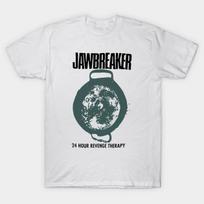 Men Black Print T-shirt Jawbreaker Band No-Cut Transfer Paper Print Cotton Tshirt L balta